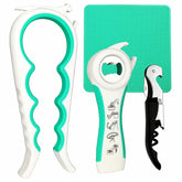 Otstar 6-in-1 opener eases jars, bottles, and cans with built-in leverage.