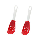 Ouboda 6-in-1 spoon top view showing compact versatility for meals