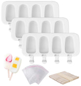 Ouddy Life silicone oval popsicle molds for easy-release frozen treats