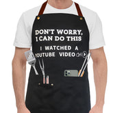 Ougher cooking apron for men, front view, ideal for grilling and kitchen prep.