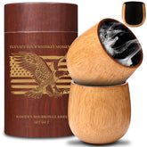 OUHT Oak Charred Whiskey Glass with rustic texture for bourbon aroma