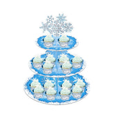 OULUN Snowflake Stand top tier view, ideal for elegant winter party desserts.