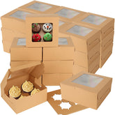 Oungy cupcake box with front window for appealing dessert display