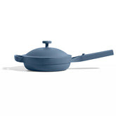 Our Place Mini Always Pan top view with lid for compact, versatile cooking.