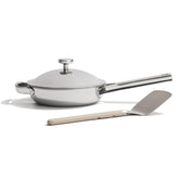 Our Place Mini Titanium Always Pan Pro side view demonstrates compact, versatile kitchen tool