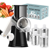 Ourokhome rotary cheese grater with crank handle for effortless cheese shredding.