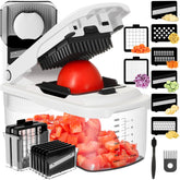 Ourokhome 8in1 food chopper container with measurement scale for precise ingredient prep