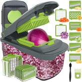 Ourokhome food chopper in gray with clear container for precise prep.