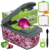 Ourokhome vegetable chopper with container for organized prep on counters