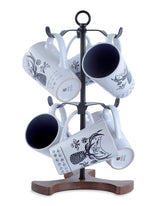 Ouseen Mug Holder Tree base with tripod wood for a stable display