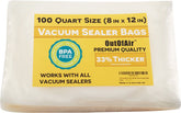 OutOfAir 100 bags quart 8x12 for reliable food storage and freshness.