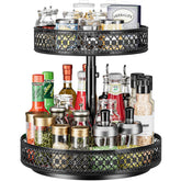 OVICAR 2-Tier Lazy Susan full view showing compact kitchen storage