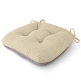 OVOV chair cushion front view in white with breathable fabric for year-round comfort