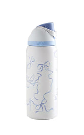 Owala Tied and True Blue Bows bottle with FreeSip spout for easy sipping on the go