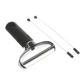 OXO Good Grips Cheese Slicer demonstrates angle control for precise slices.