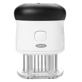 OXO Good Grips meat tenderizer base with visible blades for even tenderization and easy cleanup