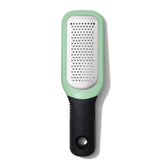 OXO Good Grips Etched Ginger & Garlic Grater grating ginger paste smoothly, ergonomic handle