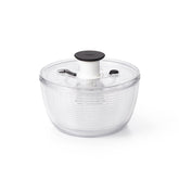 OXO Good Grips Little Salad Spinner with one-handed pump action for quick drying.