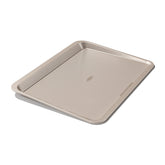 OXO Good Grips cookie sheet top view shows secure grip and durable build