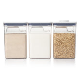 OXO Good Grips POP 4.4-qt container set keeps bulk staples fresh.
