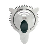 OXO SteeL Cocktail Strainer pour action reducing drips for a clean bar