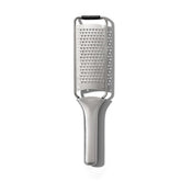 OXO Steel Grater showing sharp teeth for quick, even cheese grating.