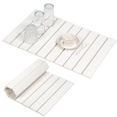 Oxydrily stone drying mat on counter showing large drying surface for dishes