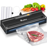 OXYVOID Precision Food Vacuum Sealer front view with compact, elegant design.