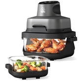 OYLUS 4-in-1 glass air fryer front view for quick weeknight meals