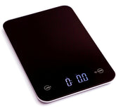 Ozeri Touch scale with tempered glass surface for precise measurements.