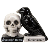 Pacific Giftware Quoth The Raven salt and pepper set, Halloween table display.