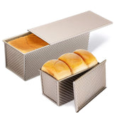PADELE 13x4 pullman loaf pan with lid for even baking and clean release