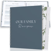 Paige McRae Recipe Book cover in slate, a durable keepsake for family notes.