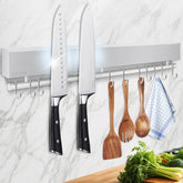 Pailexin 17-inch magnetic knife holder mounted on wall for easy access
