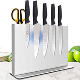 Pailexin knife block front view with double-sided magnets for easy daily access