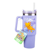 Paladone Minecraft Axolotl 900ml purple insulated cup with handle for travel