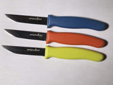 Pampered Chef paring knife set displayed for versatile kitchen prep.