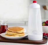 Pancake Batter Dispenser bottle setup demonstrates easy pour and comfortable grip.