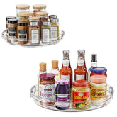 Pantasia 2-pack clear lazy susan turntable for cabinet organization and quick access