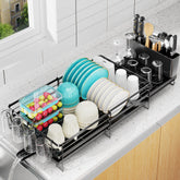 Pantasia large dish drying rack with 3-section expansion for a customizable kitchen setup