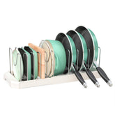 Pantasia under-cabinet pots and pans organizer extended keeps cookware within reach
