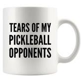 Panvola Tears of My Pickleball Opponents mug front view for game-day coffee