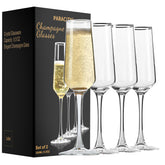 PARACITY champagne flutes set of four with elegant design for celebrations.