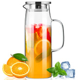 PARACITY glass pitcher with lid and spout for neat, controlled pouring.
