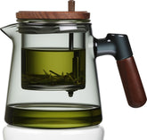 PARACITY glass tea pot 650ml with clear borosilicate glass for pure, flavorful brews.