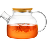 PARACITY glass teapot on stove showing stovetop usability and clarity for brewing