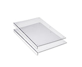 PARNOO clear acrylic cutting board with lip edge for stable slicing