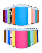 PartyPrints blank can cooler sleeve in vibrant colors, ideal for personalized party favors.