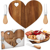Patelai heart-cheese-board-with-knife, ideal bridal shower favor and stylish serving piece