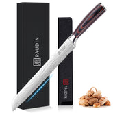 PAUDIN 10-Inch bread knife with razor-sharp edge for crusty bread slicing